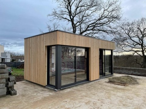 Création et construction de pool house en ossature bois près de Dijon